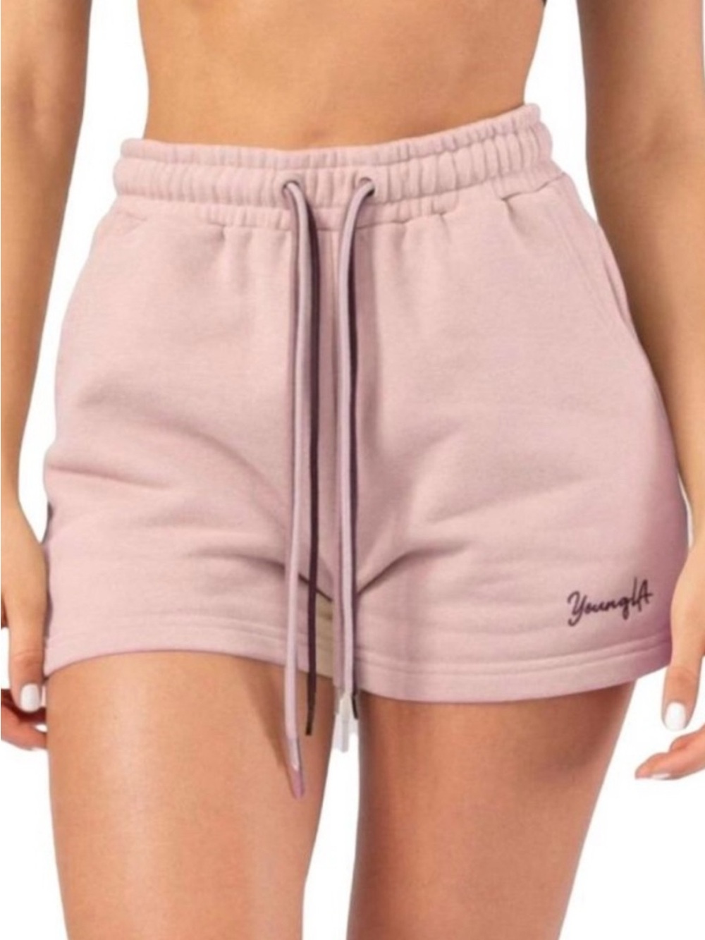 Youngla Women's W107 Triple String Pink Lounge Shorts Small